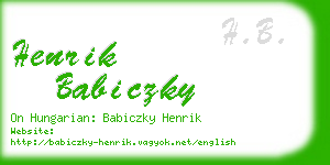 henrik babiczky business card